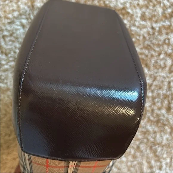 Burberry Beige and Brown Checkered Tote - Picture 8 of 13
